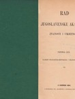 Rad JAZU. Knjiga 70. Razredi historičko-filologički i filozofičko-juridički 7/1884