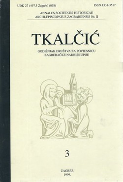Tkalčić. Godišnjak Društva za povjesnicu Zagrebačke nadbiskupije 3/1999
