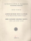 Alteste Deutsche Texte in Auswahl / Izbor najstarijih njemačkih tekstova