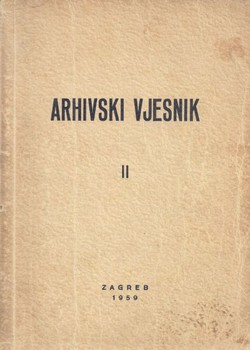 Arhivski vjesnik II/1959