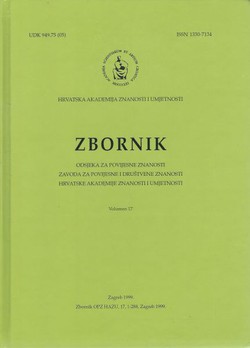 Zbornik Odsjeka za povijesne znanosti Zavoda za povijesne i društvene znanosti HAZU 17/1999