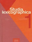 Studia lexicographica 1/2007