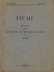 Fiume. Rivista della Societa di studi fiumani in Fiume XIII-XIV/1935-36