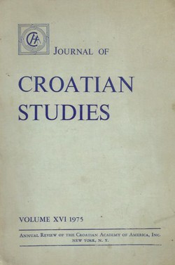 Journal of Croatian Studies XVI/1975