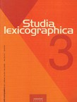 Studia lexicographica 3/2008