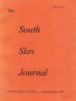 The South Slav Journal 20/1-2 (75-76)/1999