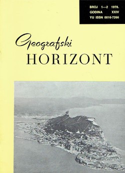 Geografski horizont XXIV/1-2/1978