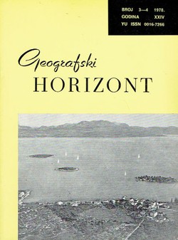 Geografski horizont XXIV/3-4/1978