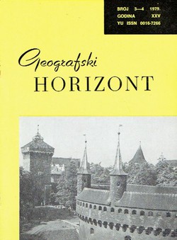 Geografski horizont XXV/3-4/1979