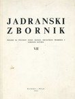 Jadranski zbornik. Prilozi za povijest Istre, Rijeke, Hrvatskog primorja i Gorskog Kotara VII/1966-1969