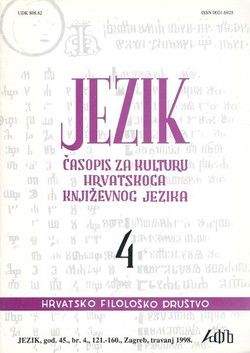 Jezik. Časopis za kulturu hrvatskoga književnog jezika XLV/4/1998