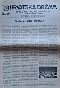 Hrvatska država. Glasilo HNO 241/XXII/1975