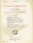 L'Europa orientale VI/V/1926