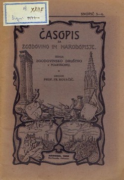 Časopis za zgodovino in narodopisje XXIII/3-4/1928