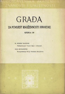 Građa za povijest književnosti Hrvatske 20/1951