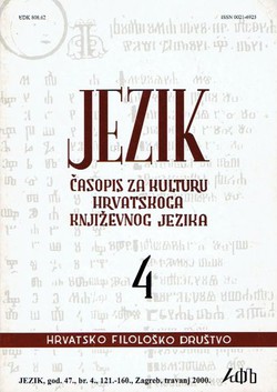 Jezik. Časopis za kulturu hrvatskoga književnog jezika LXVII/4/2000