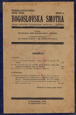Bogoslovska smotra XVIII/3/1930