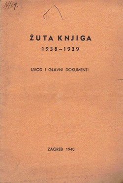 Žuta knjiga 1938-1939. Uvod i glavni dokumenti