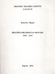 Geološka bibliografija Hrvatske 1945-1972