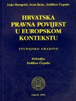 Hrvatska pravna povijest u europskom kontekstu. Studijsko gradivo