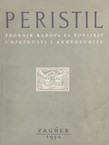 Peristil. Zbornik radova za povijest umjetnosti i arheologiju 1/1954