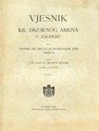 Vjesnik Kr. državnog arkiva u Zagrebu I/1925