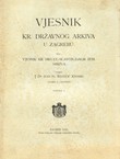 Vjesnik Kr. državnog arkiva u Zagrebu I/1925