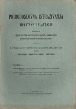 Prirodoslovna istraživanja Hrvatske i Slavonije 1/1913