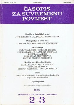 Časopis za suvremenu povijest 2-3/1993
