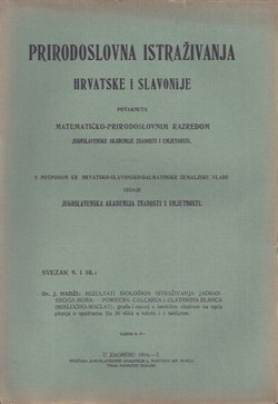 Prirodoslovna istraživanja Hrvatske i Slavonije 9-10/1916-17