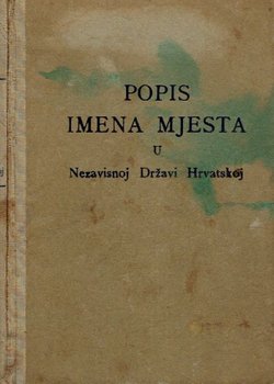 Popis imena mjesta u Nezavisnoj Državi Hrvatskoj