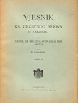 Vjesnik Kr. državnog arkiva u Zagrebu III/1928