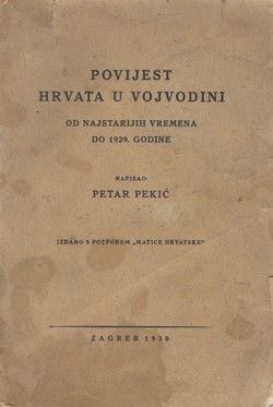 Povijest Hrvata u Vojvodini od najstarijih vremena do 1929. godine