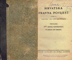 Hrvatska pravna povijest / Zakonik cara Stefana Dušana (2.izd.)
