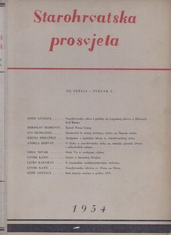 Starohrvatska prosvjeta, III. serija 3/1954