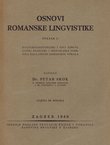 Osnovi romanske lingvistike I.