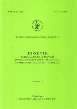Zbornik Odsjeka za povijesne znanosti Zavoda za povijesne i društvene znanosti HAZU 19/2001