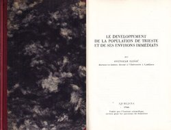 Le developpement de la population de Triste et de ses environs immediats
