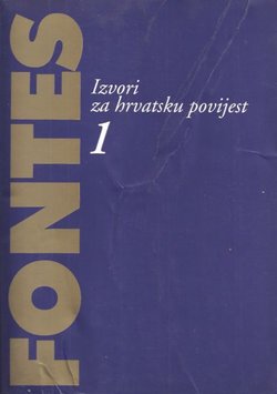 Fontes. Izvori za hrvatsku povijest 1/1995