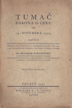 Tumač Zakona o čeku od 19. novembra 1929.