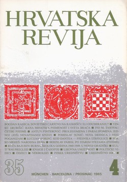 Hrvatska revija 35/4/1985
