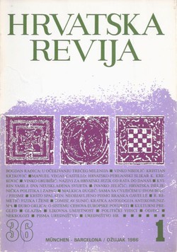 Hrvatska revija 36/1/1986
