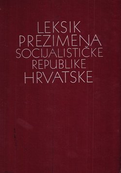 Leksik prezimena Socijalističke Republike Hrvatske