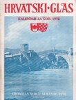 Hrvatski glas. Kalendar za god. 1972