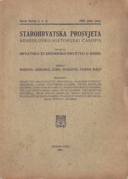 Starohrvatska prosvjeta, Nova serija I, 1-2/1927
