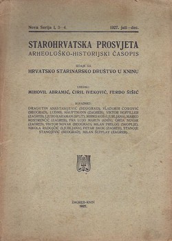 Starohrvatska prosvjeta, Nova serija I, 3-4/1927