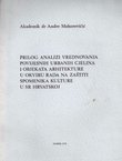 Prilog analizi vrednovanja povijesnih urbanih cjelina i objekata arhitekture u okviru rada na zaštiti spomenika kulture u SR Hrvatskoj