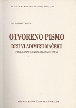 Otvoreno pismo dru Vladimiru Mačeku