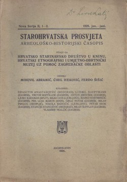 Starohrvatska prosvjeta, Nova serija II, 1-2/1928