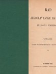 Rad JAZU. Knjiga 70. Razredi historičko-filologički i filozofičko-juridički 7/1884